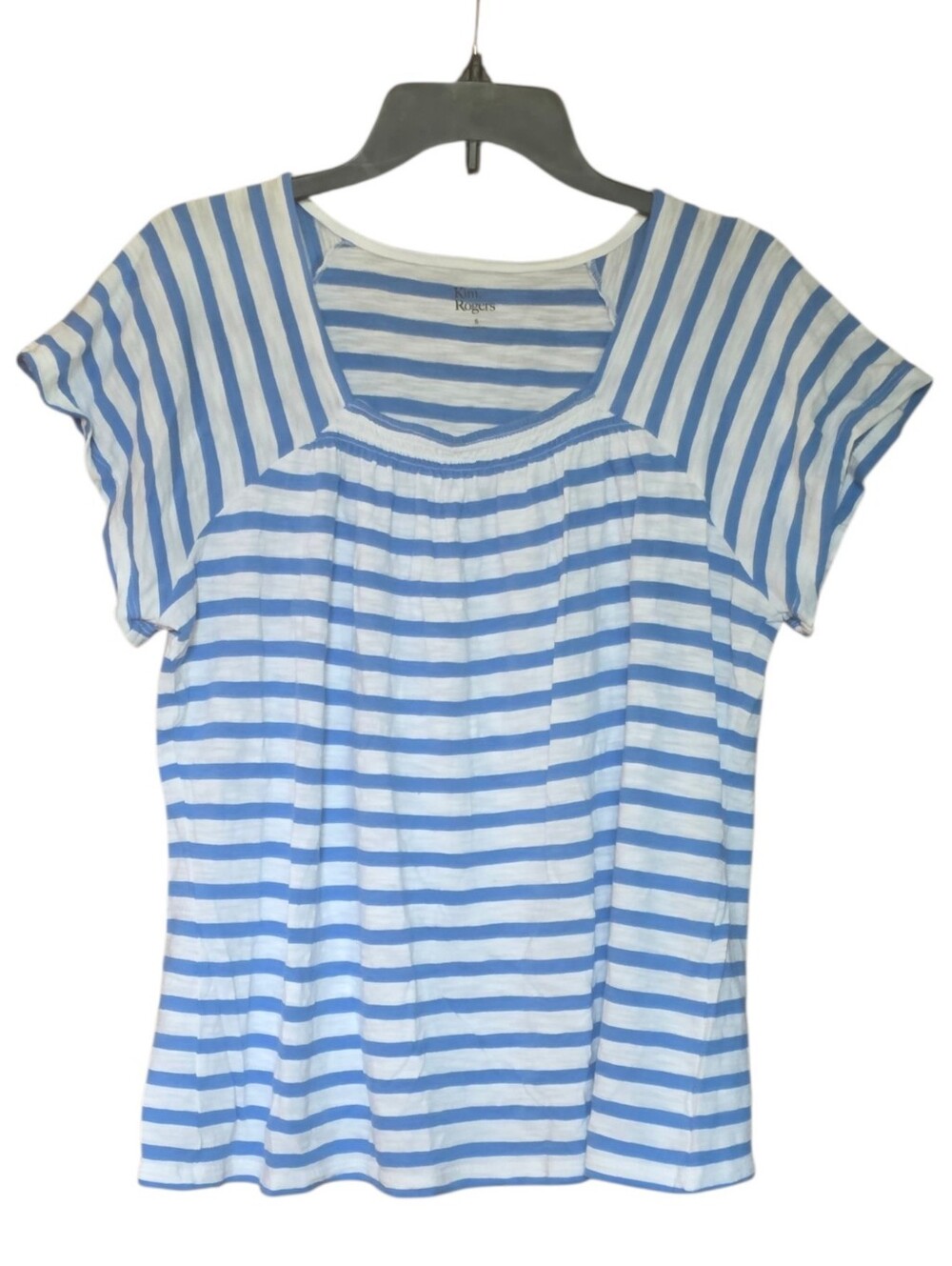 Kim Rogers Blue & White Striped Top